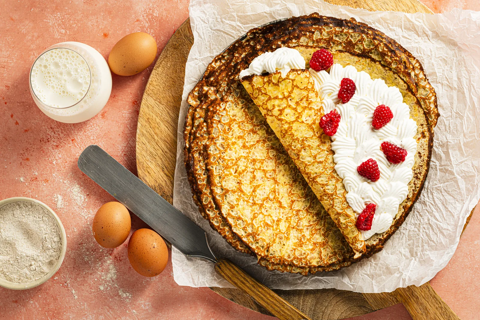 Grandes crêpes bretonnes sucrées