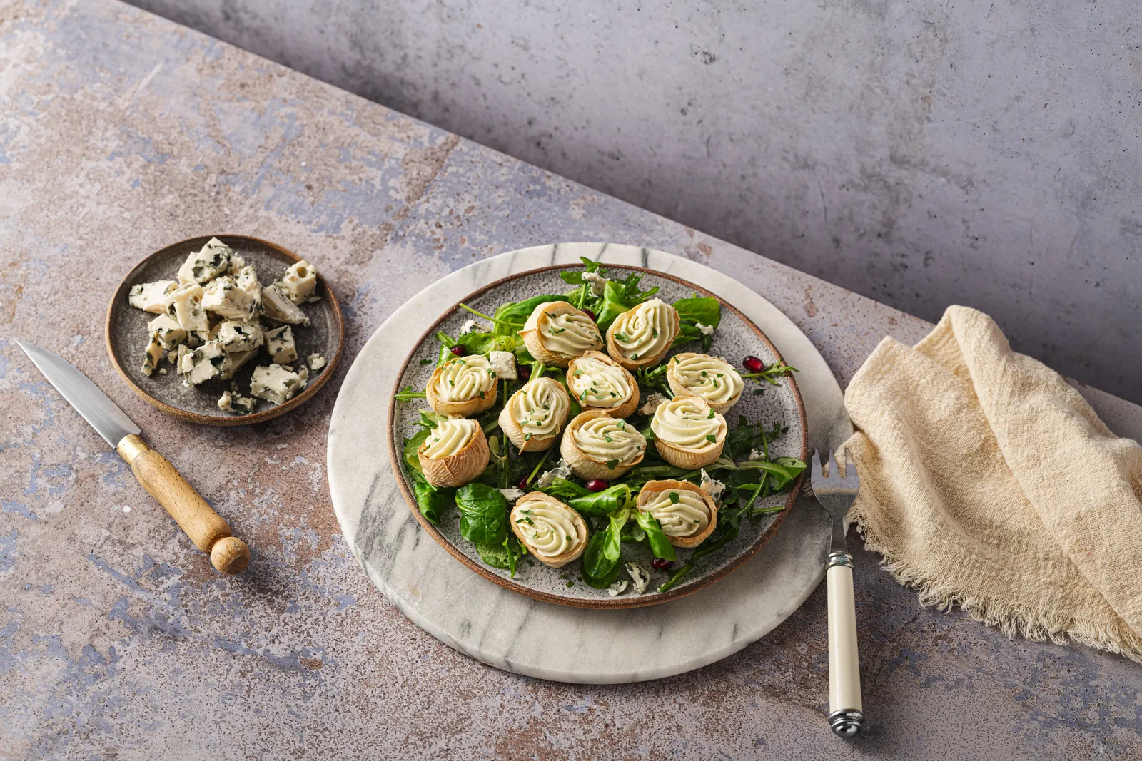 Croquilles d'escargots au roquefort