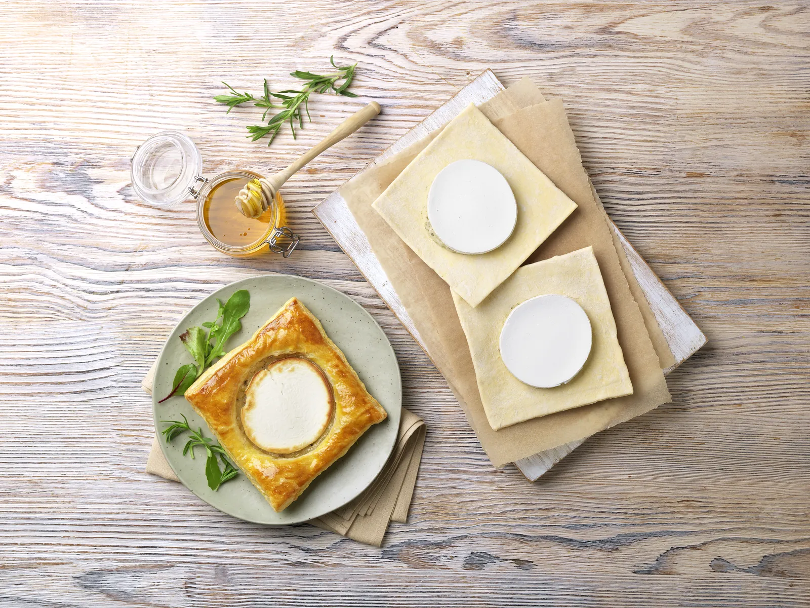 Tarte feuilletée au chèvre