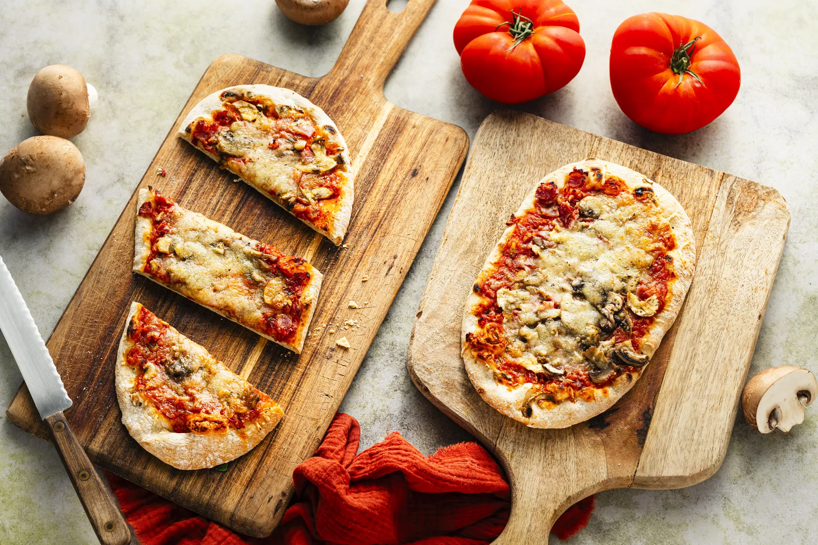 Pizzas individuelles royales
