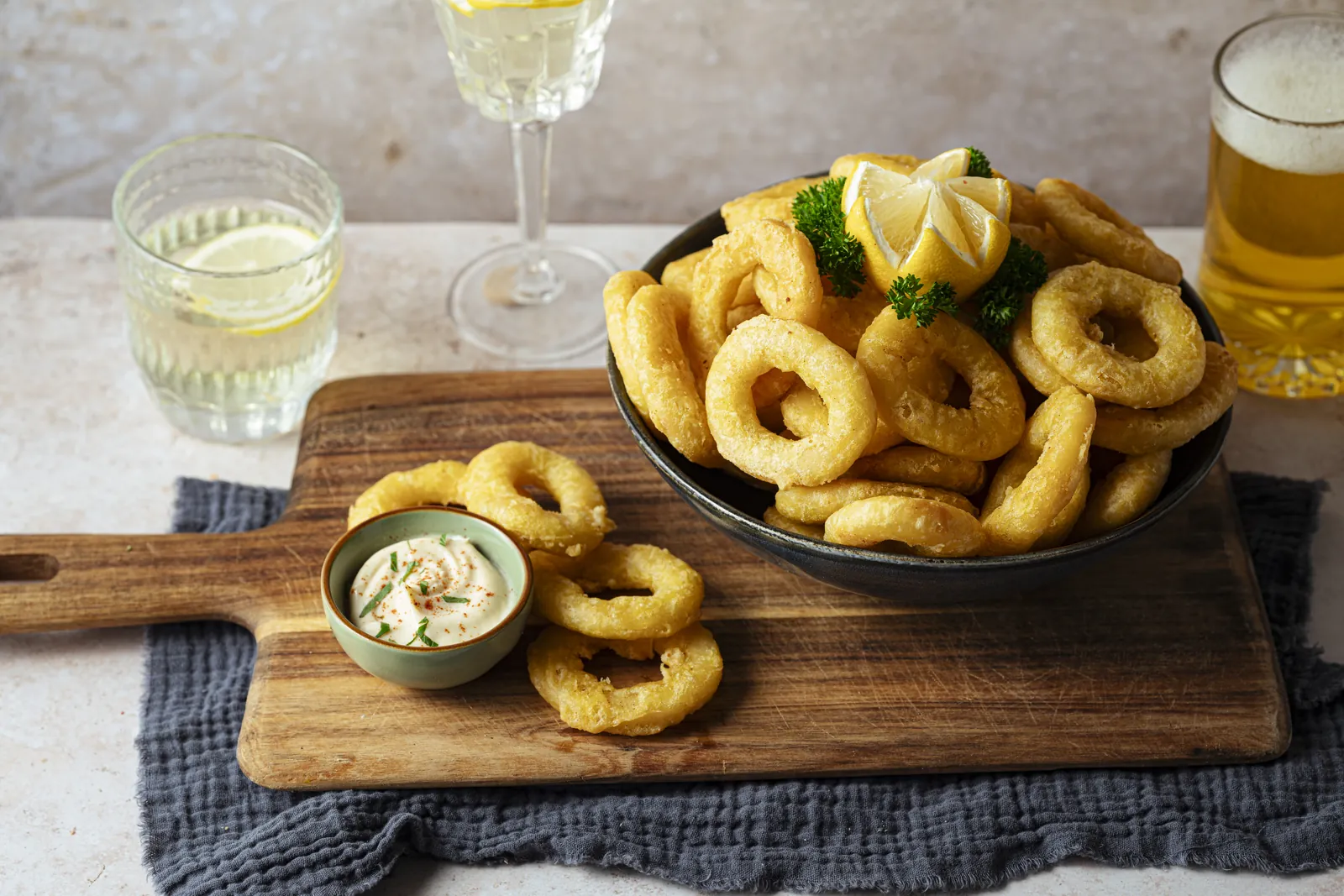 Beignets de calamars à la romaine