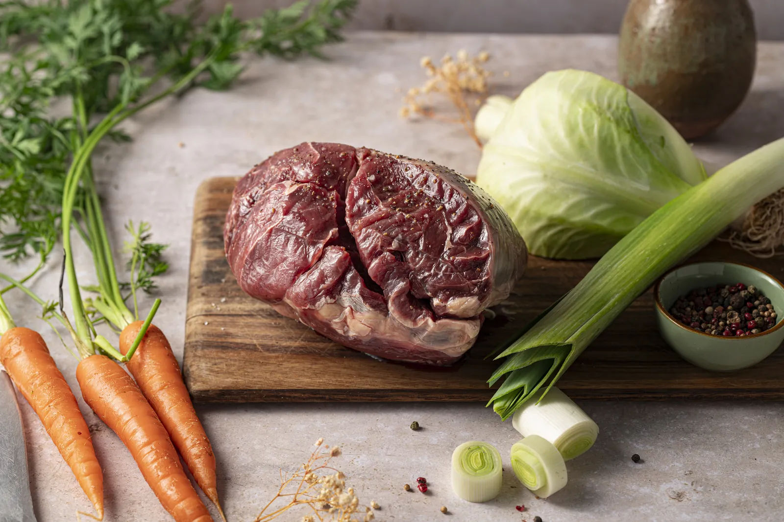 Viande à Pot-au-feu de bœuf, jarret sans os