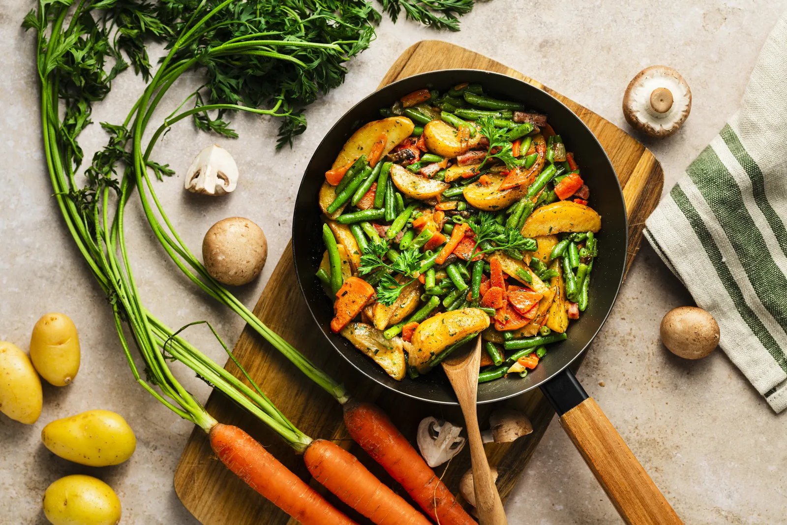 Poêlée parisienne aux petits lardons