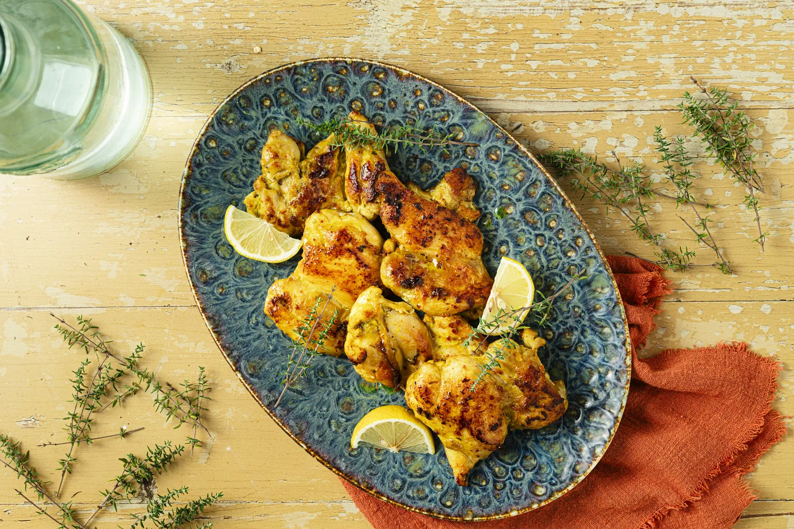 Extra de poulet mariné thym citron à griller