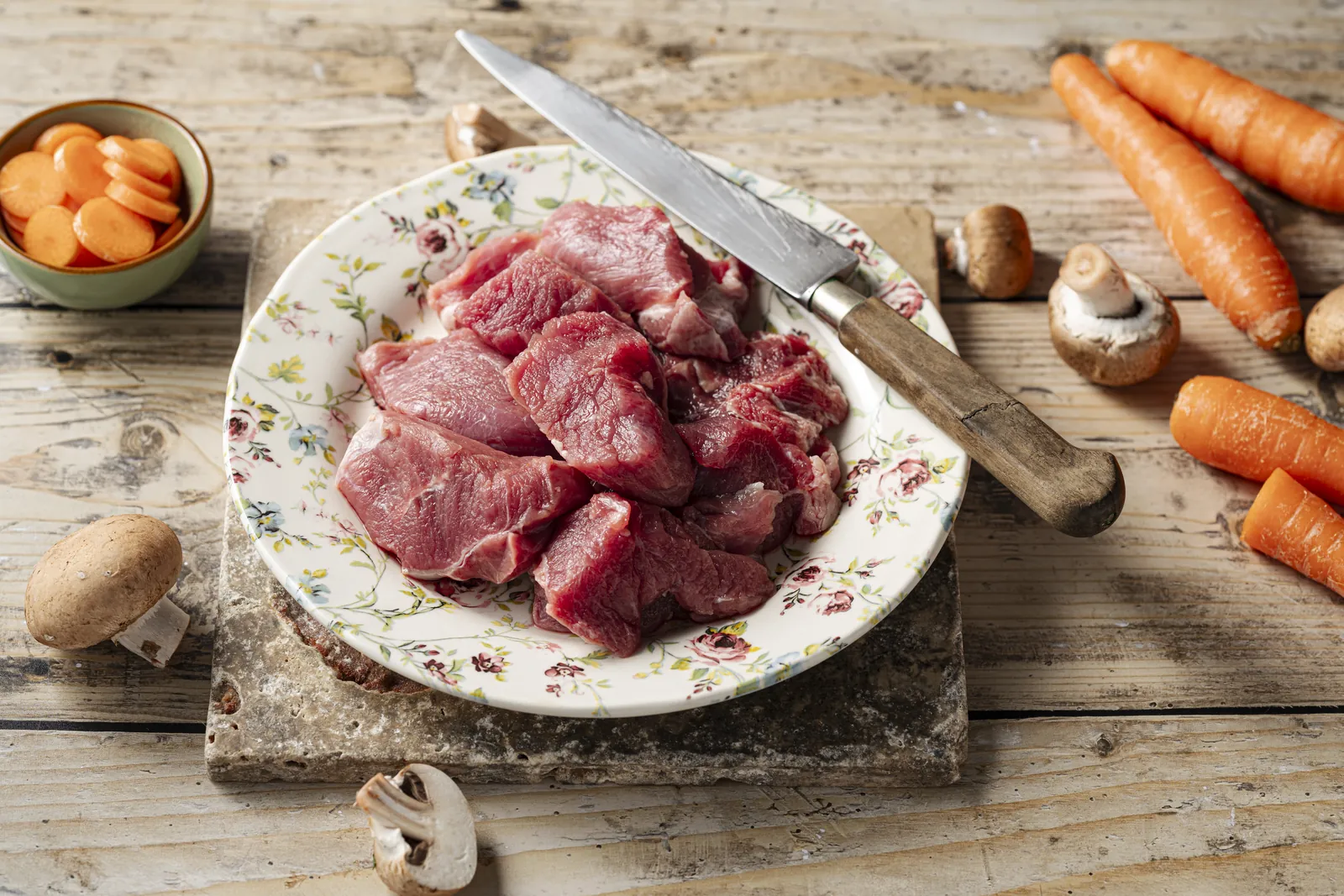 Sauté de veau sans os coupé à la main