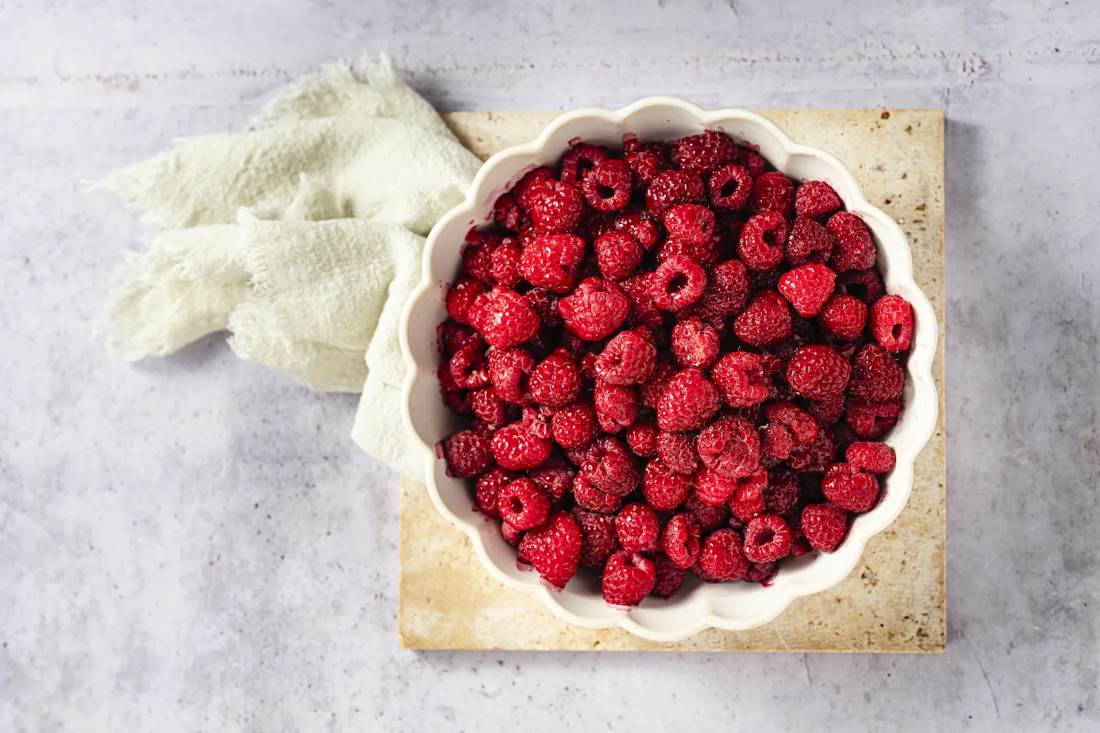 Framboises entières