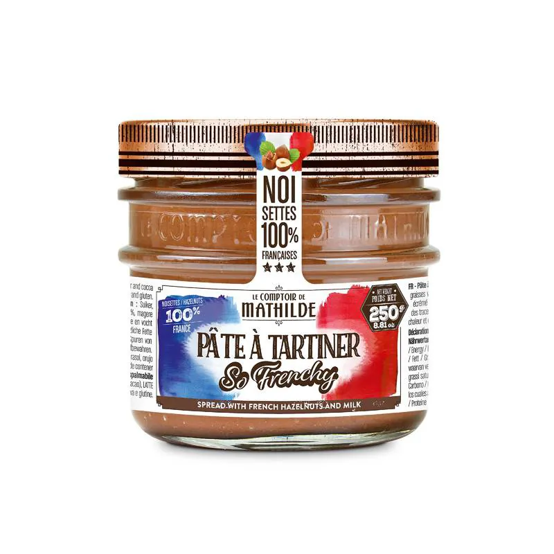Pâte à tartiner française lait noisette