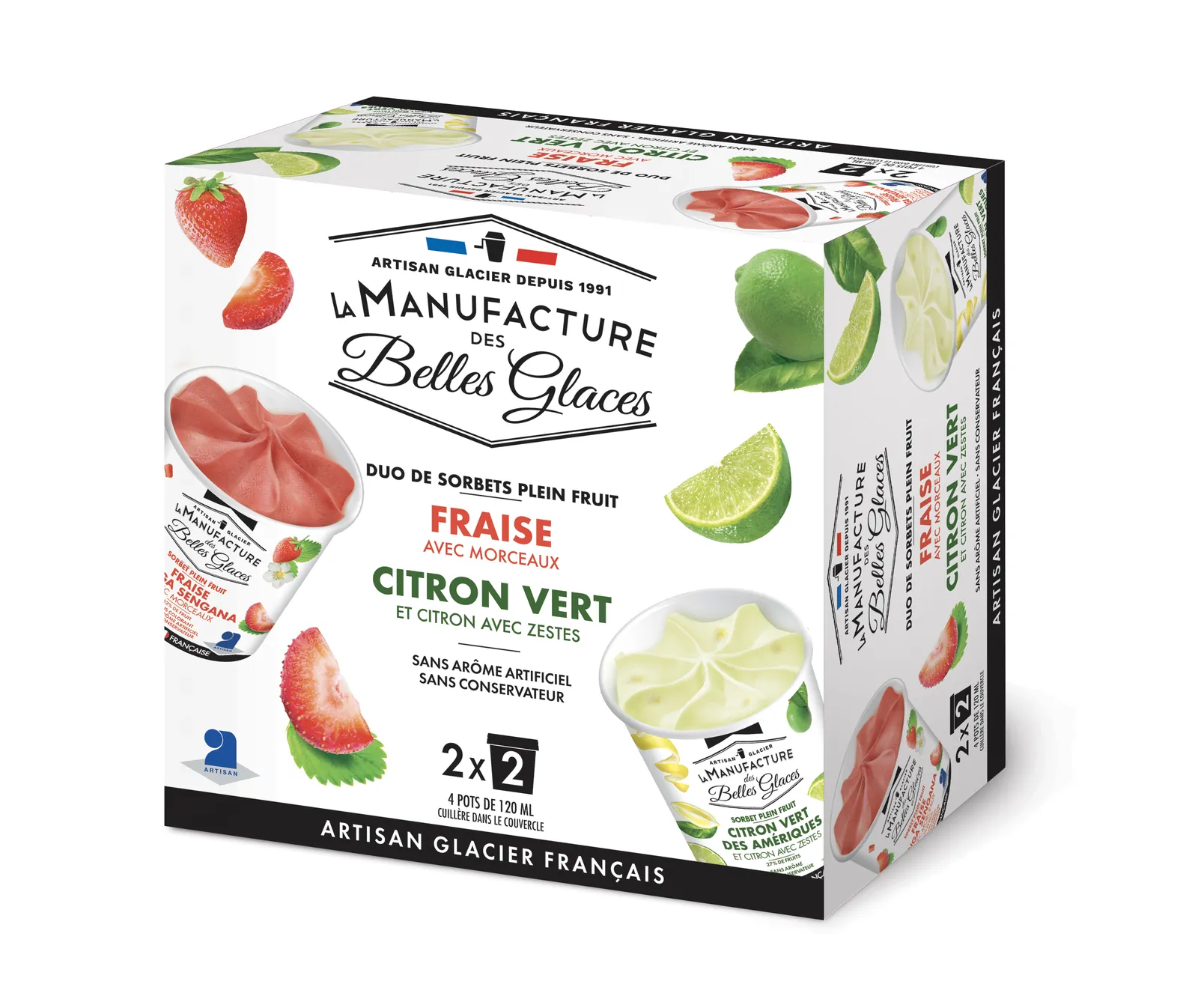 Petits pots duo de fruits