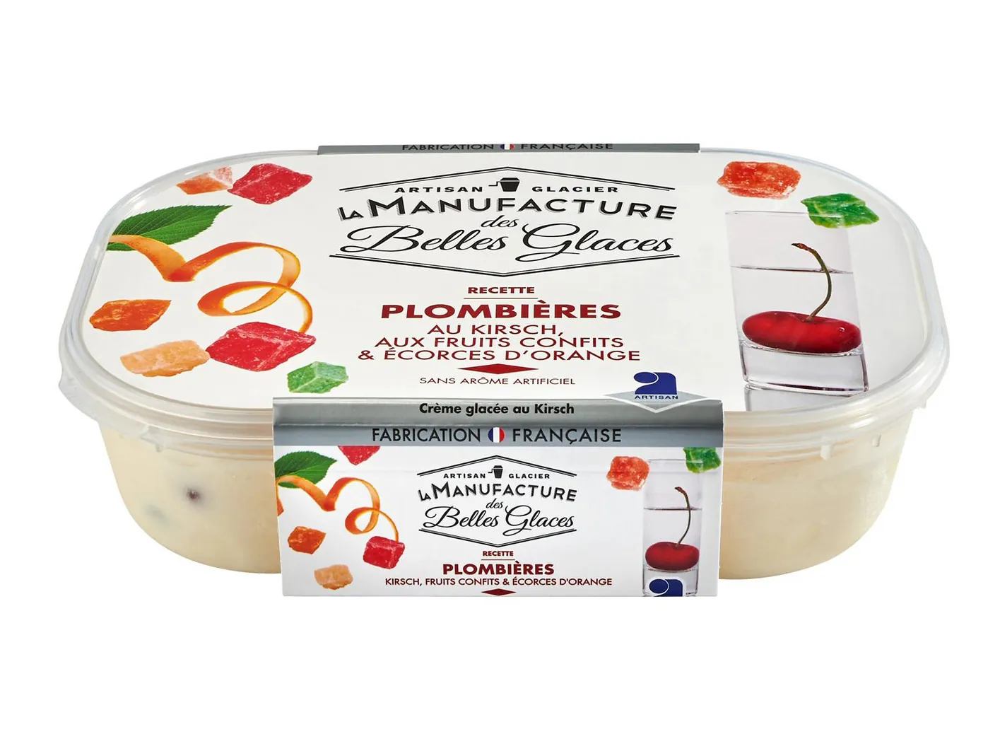 Crème glacée Plombière au kirsch