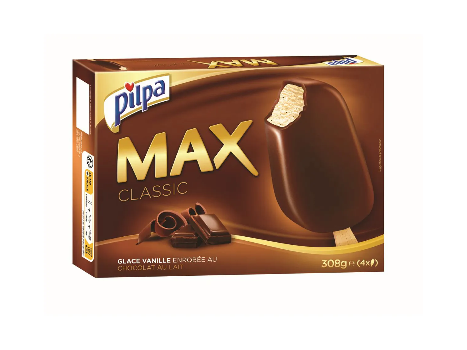 MAX Classic glace Vanille enrobage chocolat