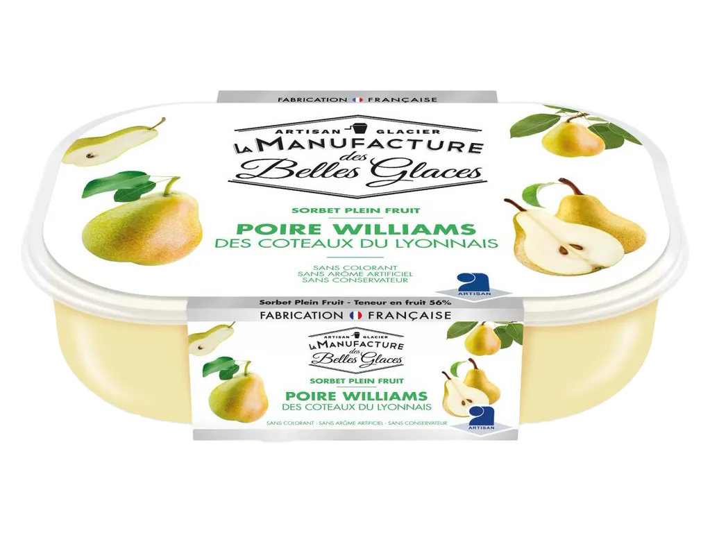 Sorbet poire williams des coteaux du Lyonnais