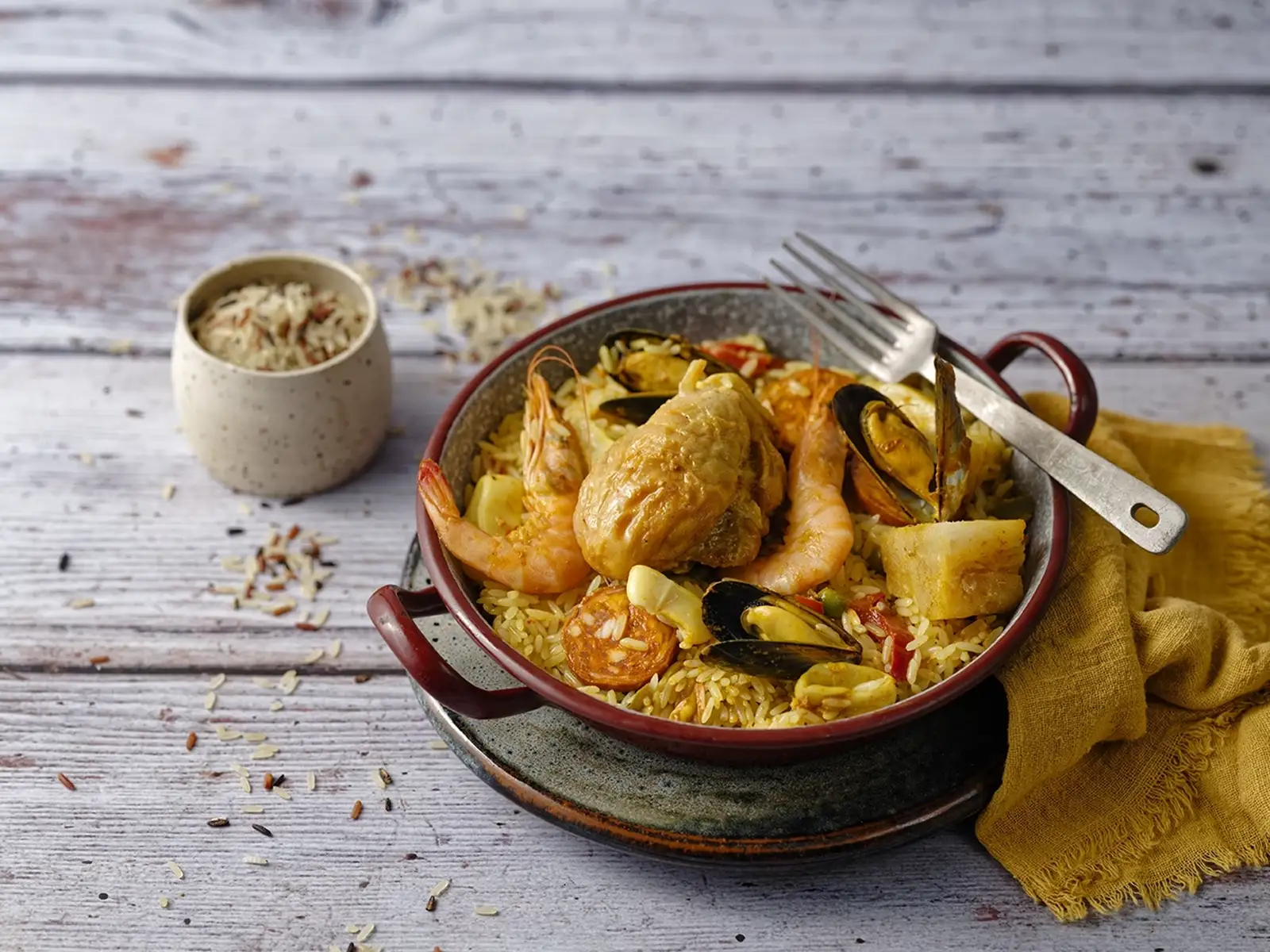 Paella au poulet