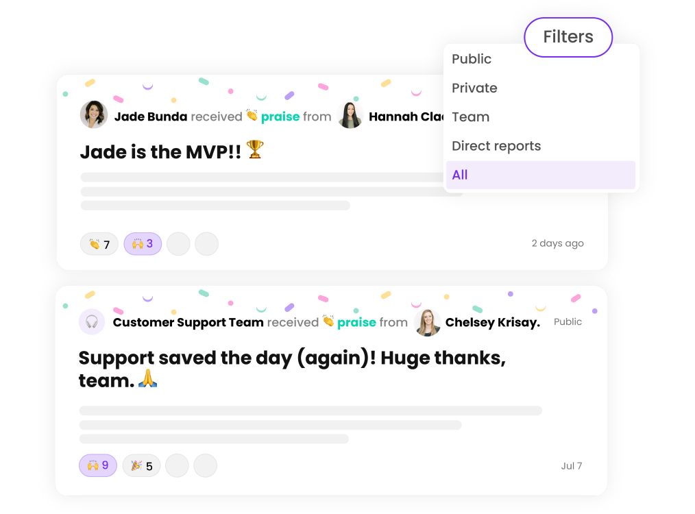 Recognition & progress