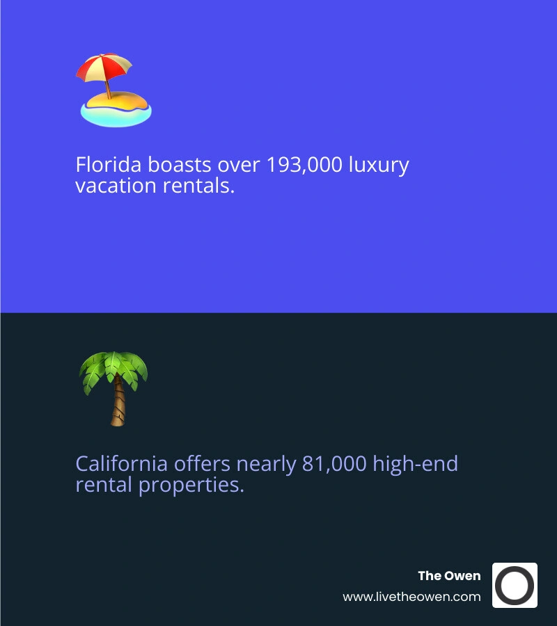 Luxury rental ecosystem infographic showing destinations, property types, platforms, and amenities in 2026 - high end Luxury rental ecosystem infographic showing destinations, property types, platforms, and amenities in 2026 - high end