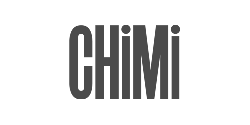 Black silhouette of an agave plant with text 'CHIMI' below it in bold uppercase letters.