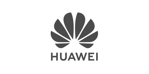 Huawei logo with text underneath.