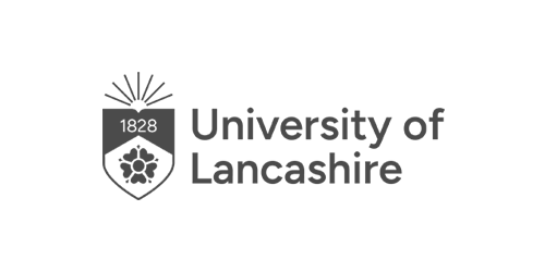 University of Lancashire logo with a shield icon and the text 'University of Lancashire'