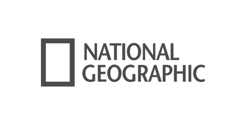 National Geographic logo with a yellow rectangular frame next to the text.