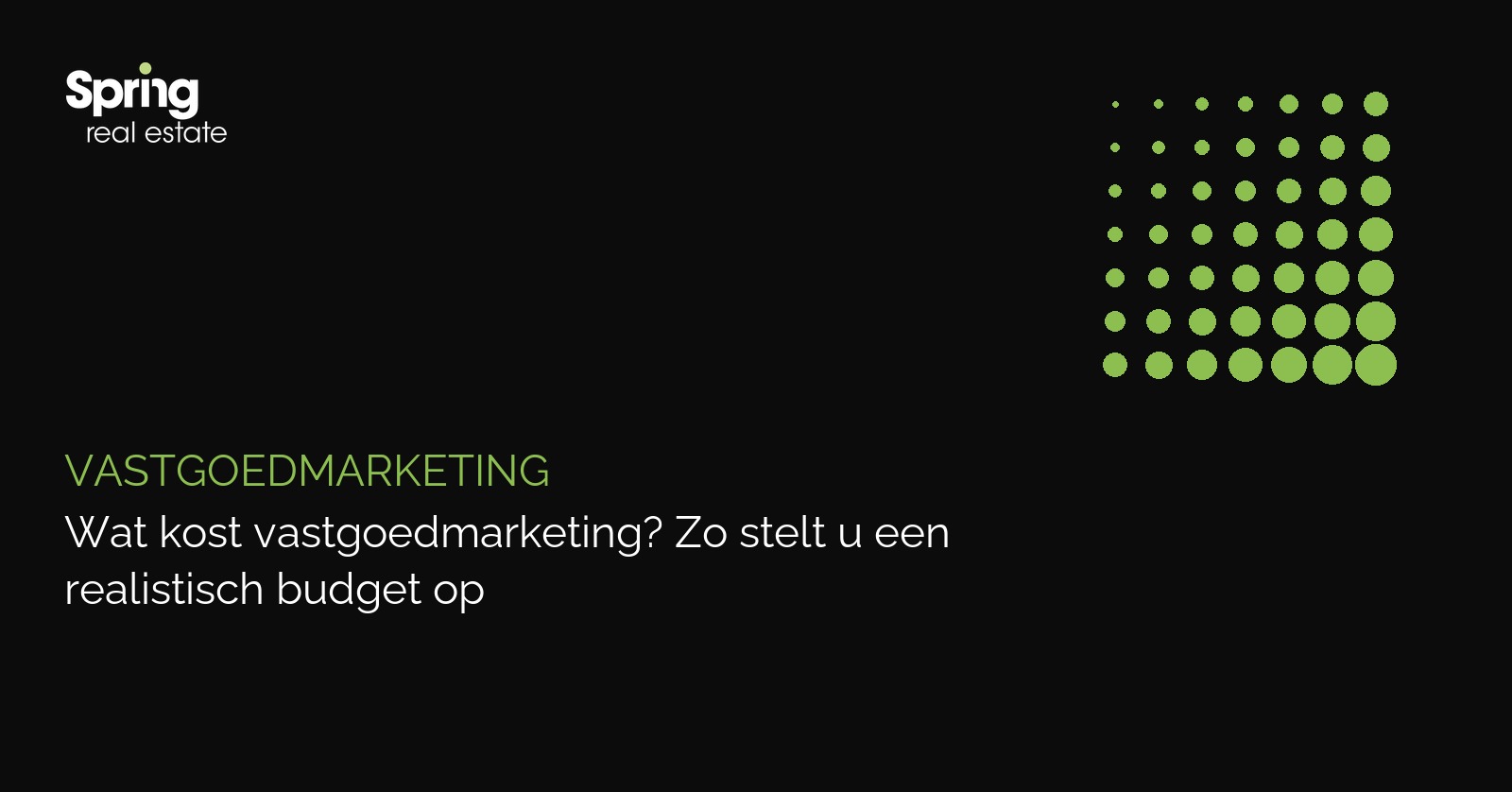 Wat kost vastgoedmarketing?