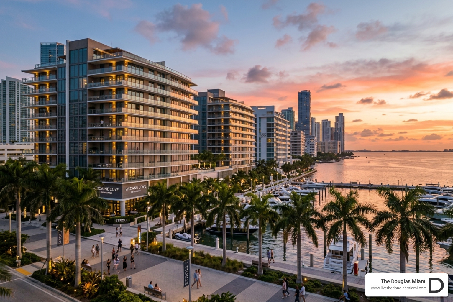 Miami 12 story luxury apartments mid-rise skyline boutique urban living - Miami 12 story luxury apartments