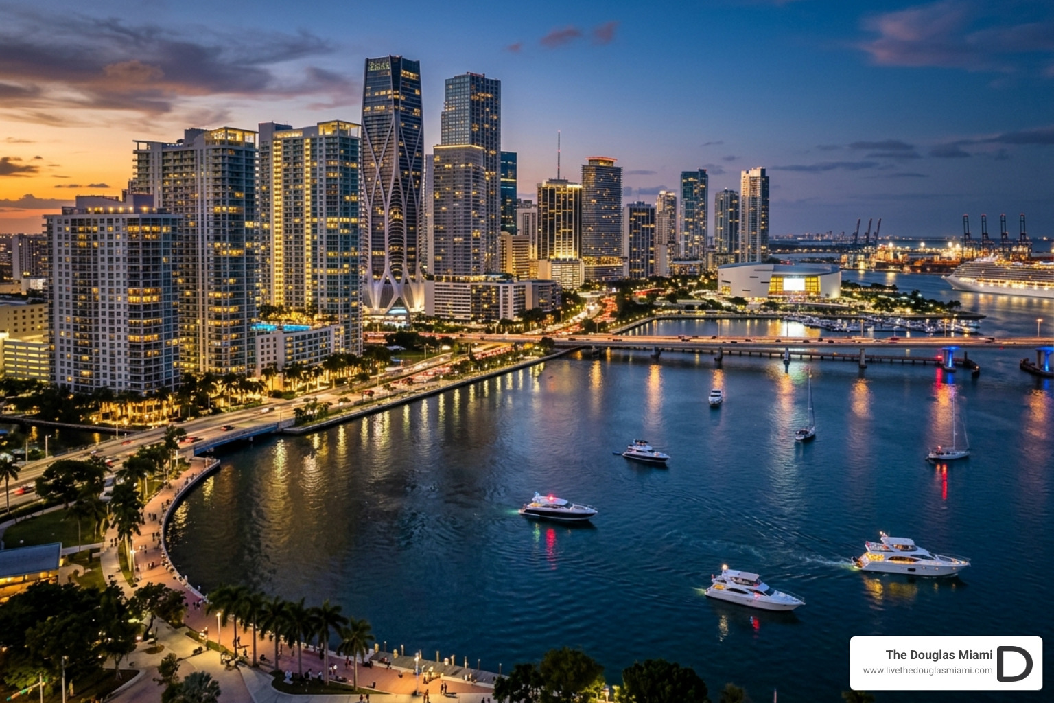 Miami city skyline featuring high-rise luxury apartments and Biscayne Bay - apartments with a view miami Miami city skyline featuring high-rise luxury apartments and Biscayne Bay - apartments with a view miami