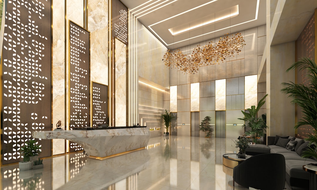 NE luxury amenity apartments modern lobby - NE luxury amenity apartments