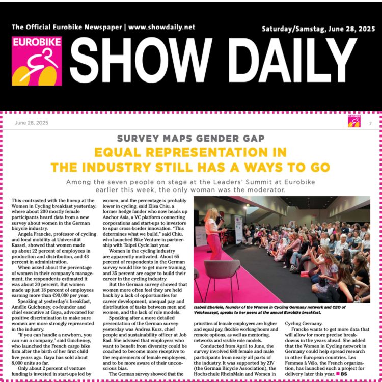 Show Daily Mobility Cycling Innovation Startup Investor