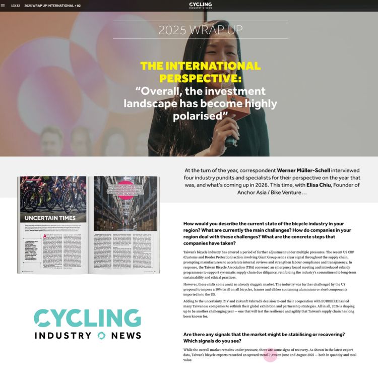 Cycling Industry Mobility Cycling Innovation Startup Investor