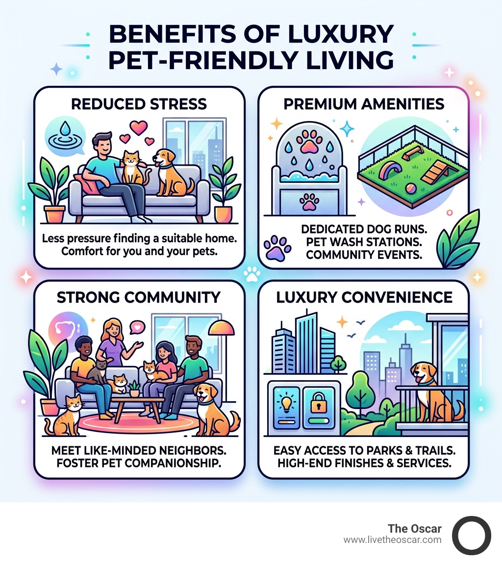 Infographic summarizing the benefits of luxury pet-friendly living - pet friendly apts near me infographic Infographic summarizing the benefits of luxury pet-friendly living - pet friendly apts near me infographic