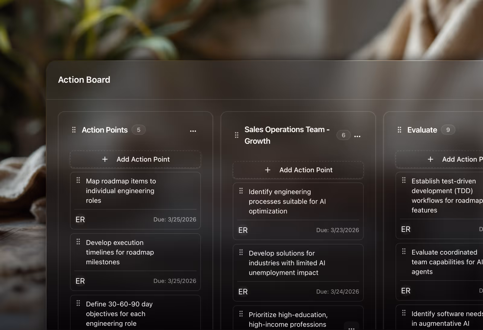 [interface] image of a dashboard interface (for a productivity tools business)