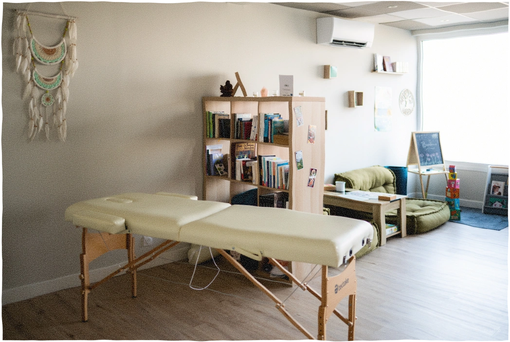 Photo du local de la kinésiologue Méline Gobet