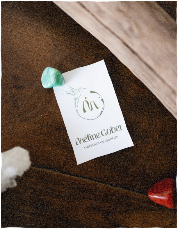 Photo de la carte de visite de Méline Gobet, kinésiologue