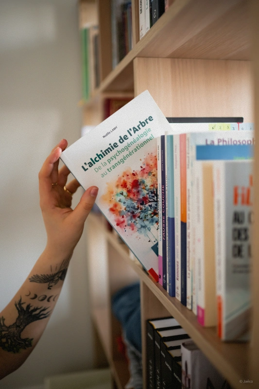 Photo d'un livre dans la bibliothèque de Méline Gobet, kinésiologue