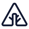 Icon of a tree inside a triangular warning sign.