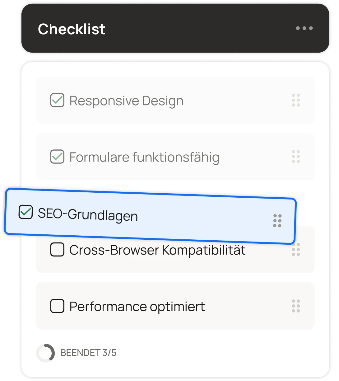 Eine Illustration die eine Checklist darstellt