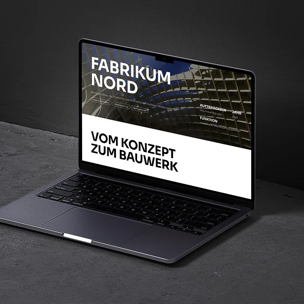 Die Portfolio Seite als Desktop Variante vom Neumann Architektenbüro