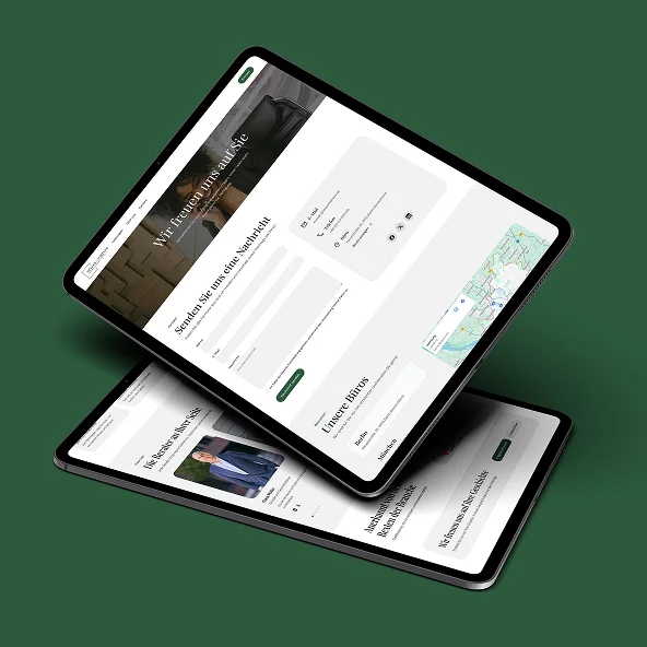 Die Tablet Variante von Müller und Partner Steuerberatung