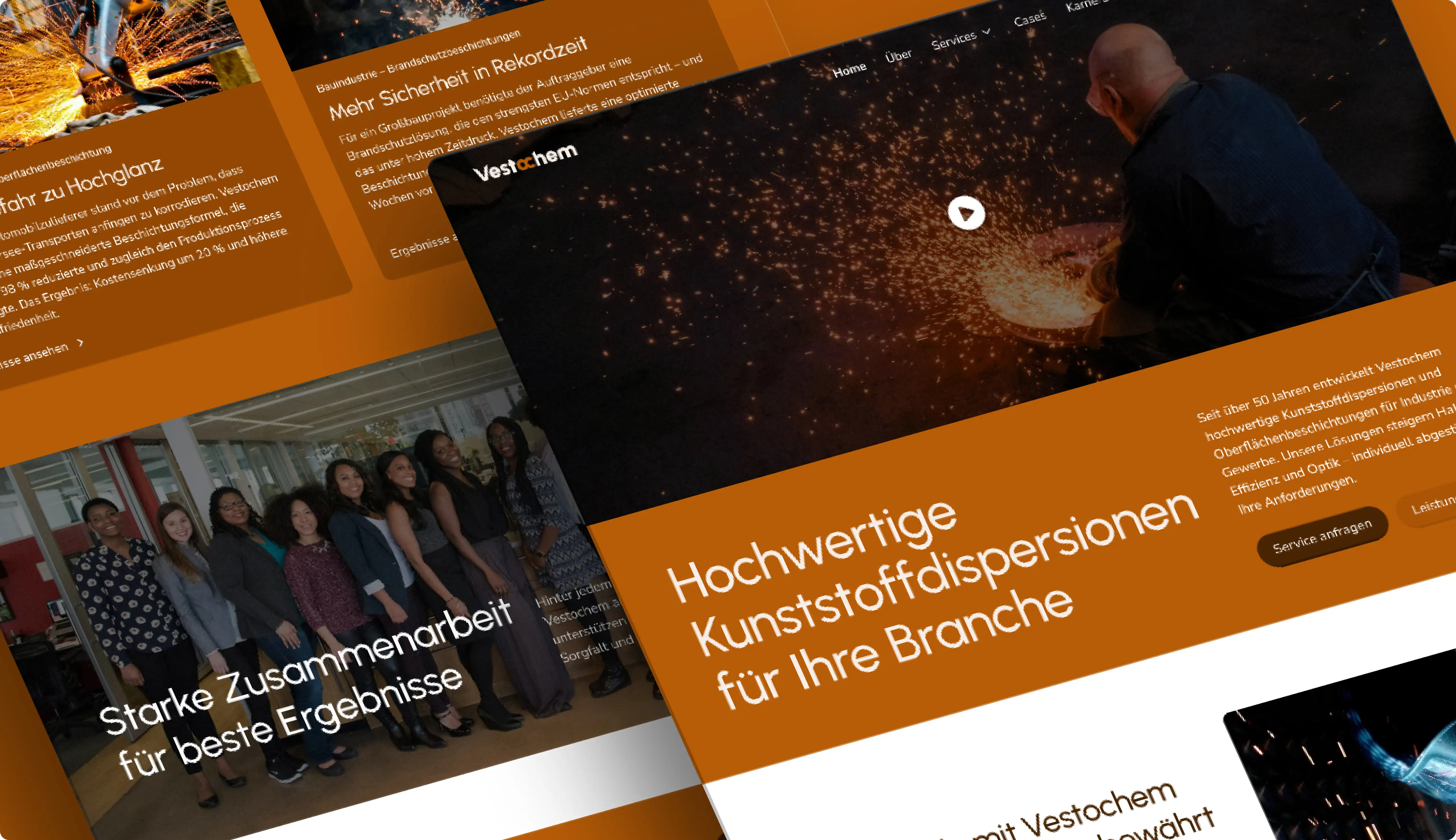 Eine Darstellung der Startseite von Vestochem