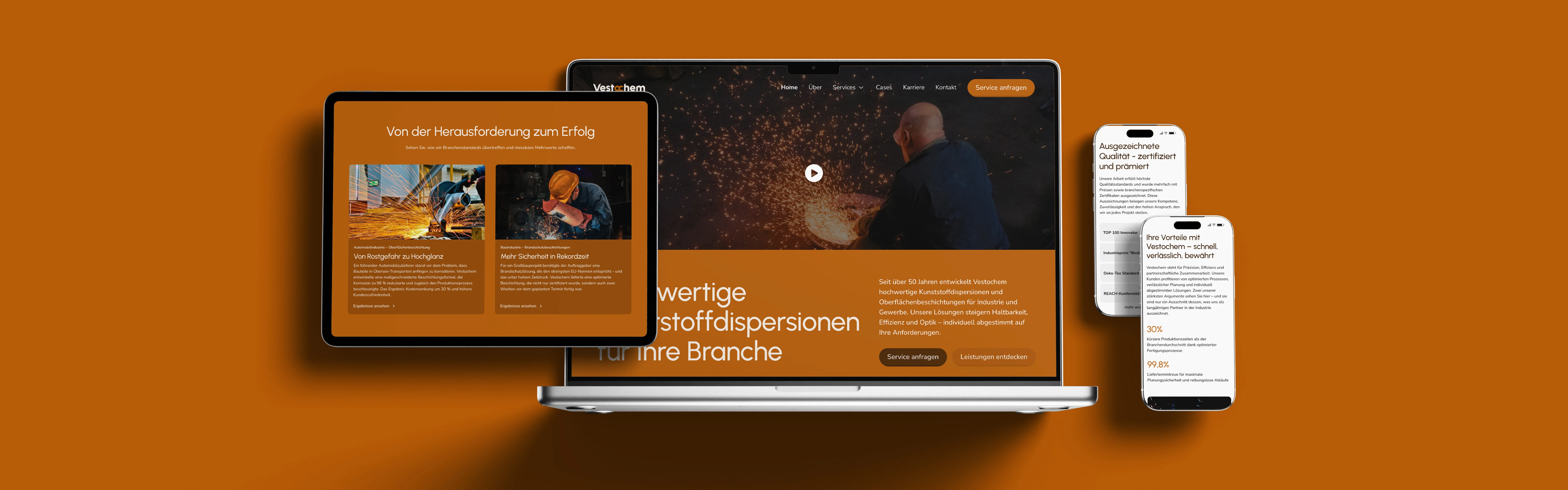 Das Titel bild zum Mockup Vestochem Chemie