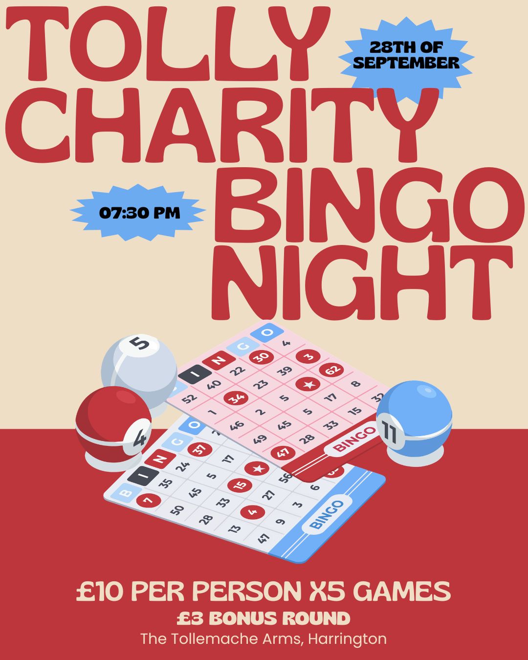 Sophies Charity Bingo Night