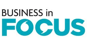 "BUSINESS in FOCUS" text logo with the letter O designed as a circular arrow.