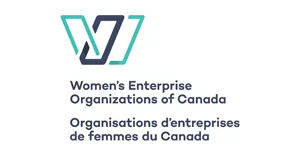 Logo of Women's Enterprise Organizations of Canada with the name in English and French.