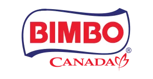 Bimbo Canada logo with Bimbo in red letters and Canada with a maple leaf below.