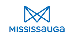 Mississauga city logo with blue stylized 'M' above the word 'MISSISSAUGA'.