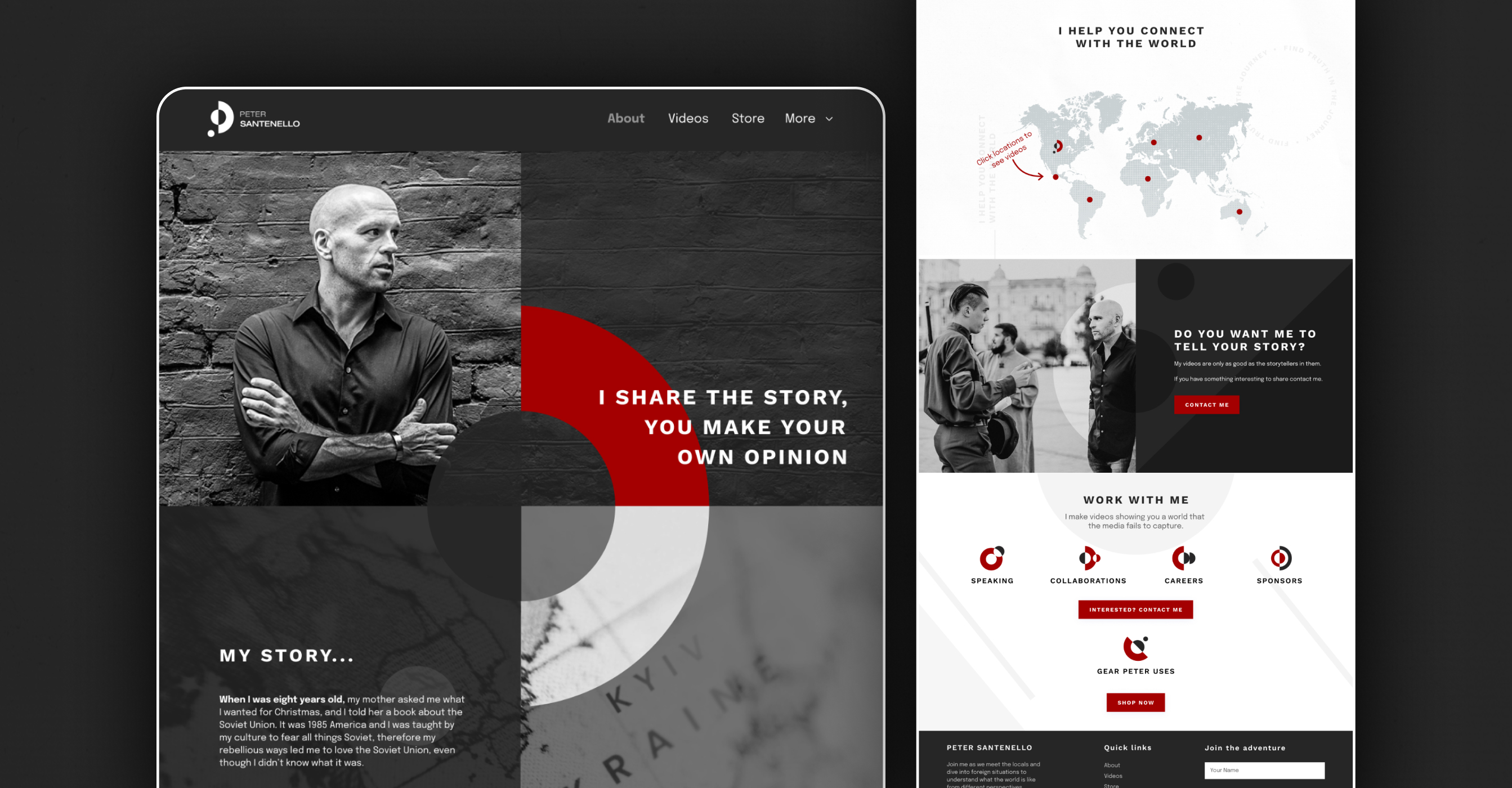 Peter Santenello — Branding - Web Design by Ampersand Studio, Medellín