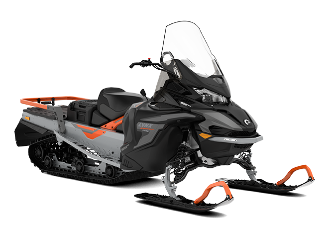 Lynx 69 Ranger PRO 2026 snöskoter i Orange/Full Moon Silver/Black