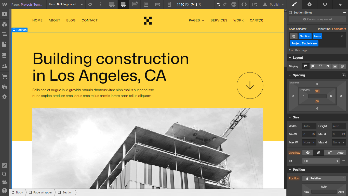 CMS Page - Construcfy X Webflow Template
