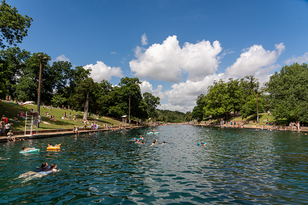 Barton Springs Wide Angle Shot