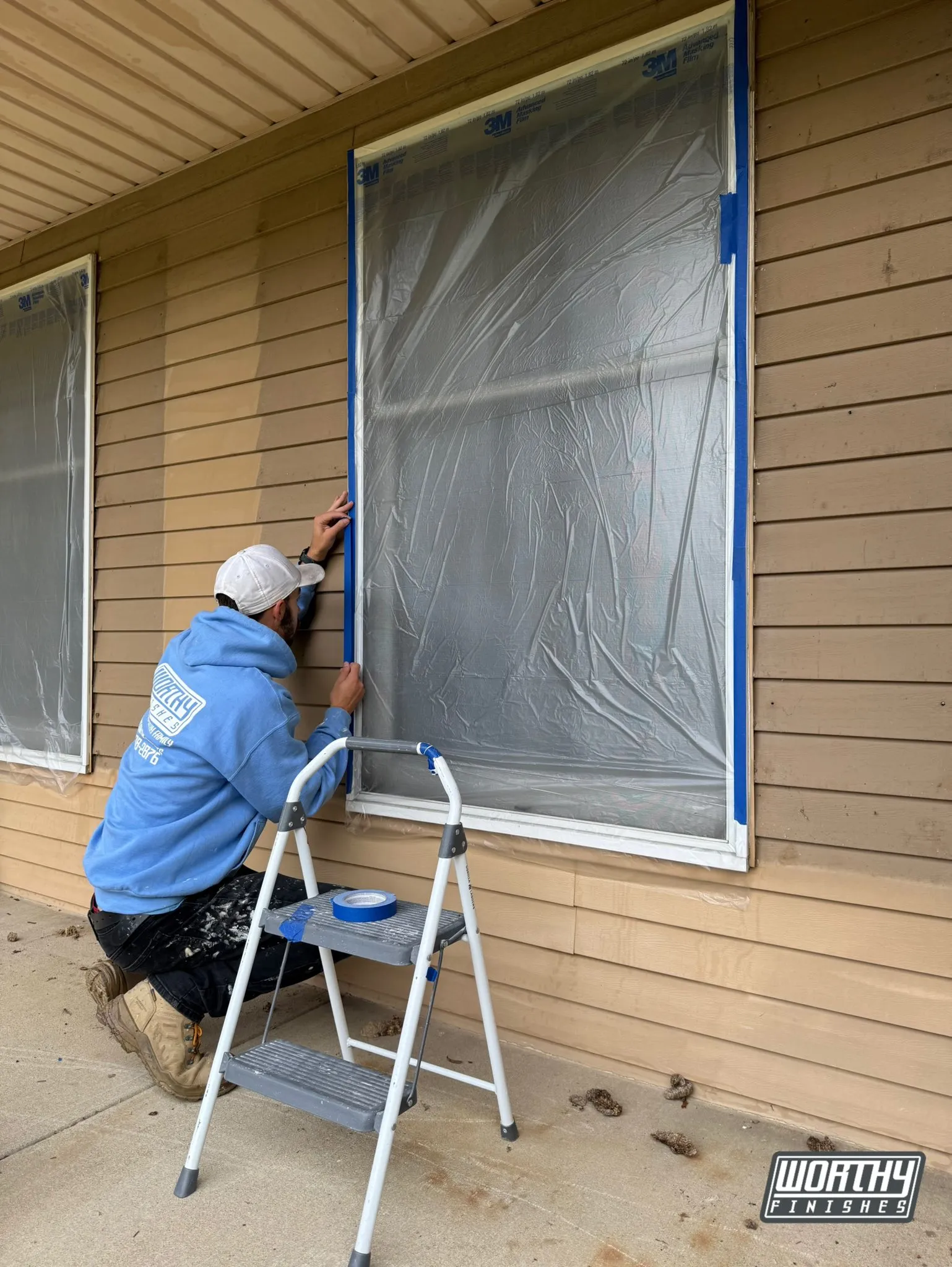 Curb appeal exterior painting by Worthy Finishes in Lansing Michigan