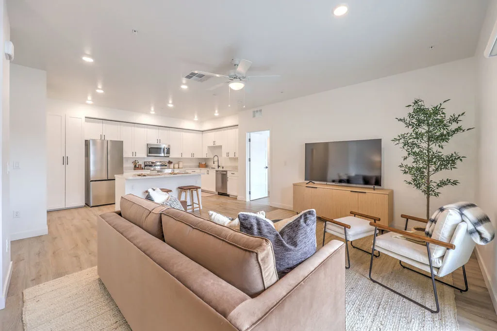 living room with furniture 